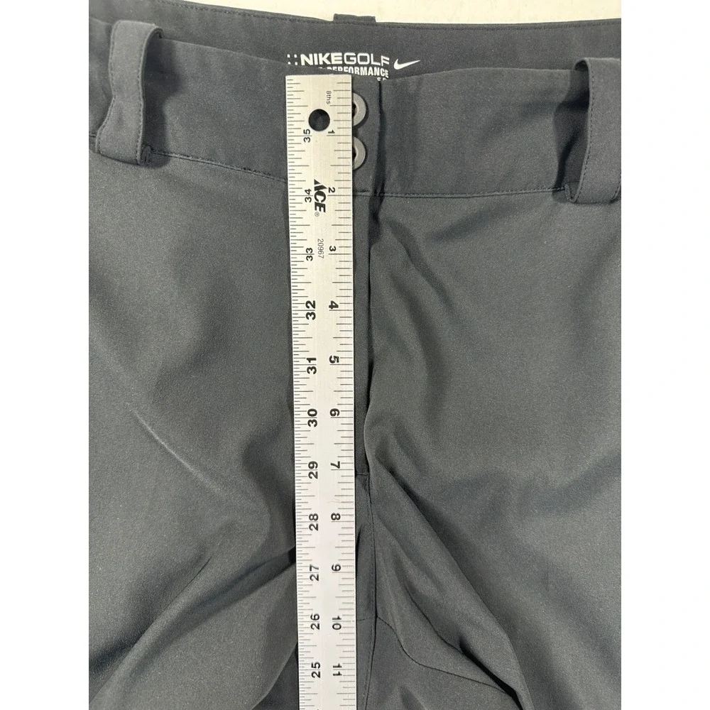 Nike‎ Golf Tour Performance Pants Women 14 Black Dri-FIT Crop Capri Sporty Chic